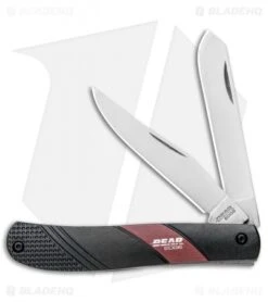 Bear Edge Traditional Trapper Slip Joint Knife Black Aluminum (2.75" Satin)61532