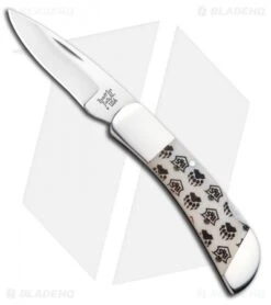 Bear & Son Midsize Lockback Knife Branded Bone (2.5" Satin)