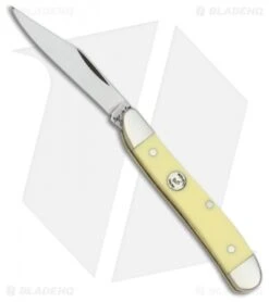 Bear & Son Peanut Yellow Delrin Traditional Pocket Knife (2" Satin) C319