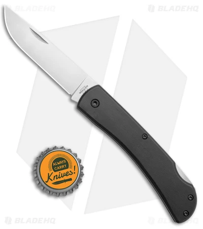 Bear & Son Large Farmhand Lock Back Knife Black Aluminum (3.4" Satin) - Image 4