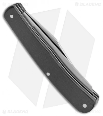 Bear & Son Large Trapper Traditional Pocket Knife 4.125" Black Delrin 354 - Image 3