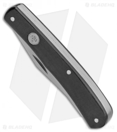 Bear & Son Large Trapper Traditional Pocket Knife 4.125" Black Delrin 354 - Image 2