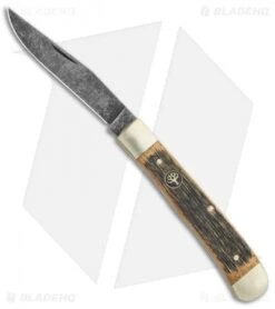 Boker Uno Trapper Pocket Knife Castle Wood (4.125" Acid Wash) 113004