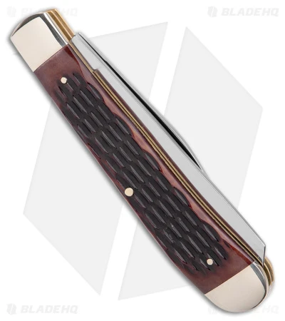Boker Trapper Traditional Pocket Knife Jigged Brown Bone (Polished D2) - Image 3