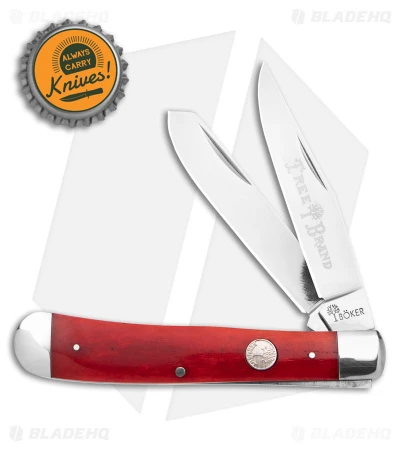 Boker Trapper Traditional Pocket Knife Smooth Red Bone (3.2" Satin) - Image 4