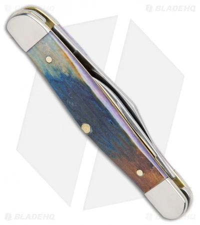 Case Cutlery Half Whittler Burnt Purple Bone Tribal Jig (6208 SS) - Image 3