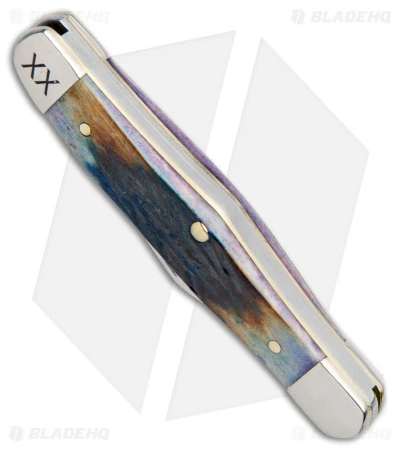 Case Cutlery Half Whittler Burnt Purple Bone Tribal Jig (6208 SS) - Image 2