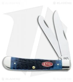 Case All American Trapper Knife 4.125" Jigged Navy Blue Bone (6254SS) 7051