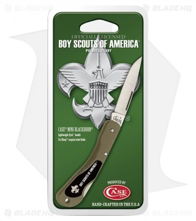 Case BSA Mini Blackhorn Lockback Knife OD Green Zytel (2.25" Plain) 8033