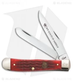 Case BSA Trapper Traditional Knife 4.125" Red Jigged Bone (6254 SS) 18049