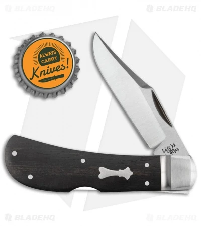 Case Bose Locking Lanny's Clip Knife Smooth Ebony Wood (3" Satin) 08837 - Image 2