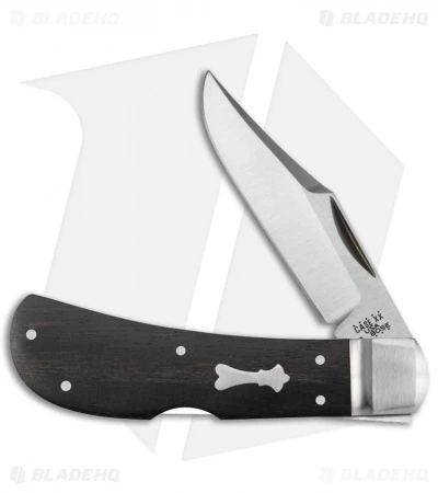 Case Bose Locking Lanny's Clip Knife Smooth Ebony Wood (3" Satin) 08837