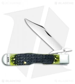 Case Cheetah Pocket Knife 4.375" Olive Green Bone Russell (6111 1/2L SS) 13285