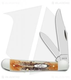 Case Copperhead Pocket Knife 3.875" Bone Stag 65323