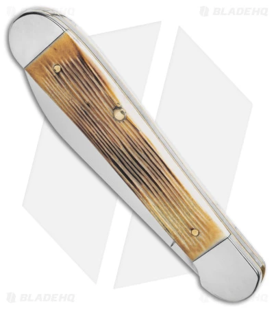 Case Copperhead Pocket Knife Burnt Cream Bone Barnboard Jig (3" Polish) 36727 - Image 2