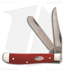 Case Cutlery American Workman Mini Trapper Traditional Knife 3.5" Red 13453