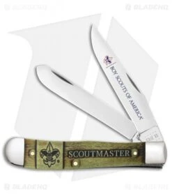 Case Knives BSA Scoutmaster Trapper Pocket Knife 4.25" Green (6254 SS)