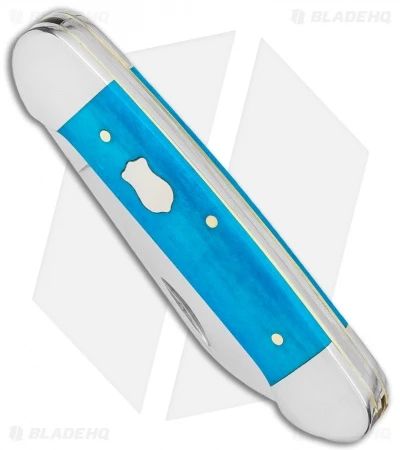 Case Cutlery Canoe Knife 3.6" Smooth Caribbean Blue Bone (62131 SS) - Image 3
