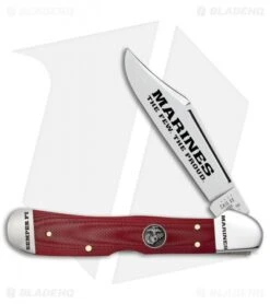 Case Cutlery Copperlock USMCÃÂ® Pocket Knife 4.2" Smooth Red G-10