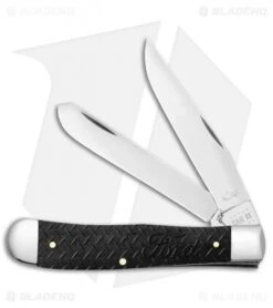 Case Ford Trapper Knife 4.125" Black Embelished Bone