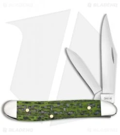 Case Knives Peanut Pocket Knife 2.9" Green Carbon Fiber (10220 SS) 50714