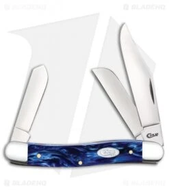 Case Cutlery Large Stockman 3.75" Sparxx Blue Pearl Kirinite (10347 SS) 23435