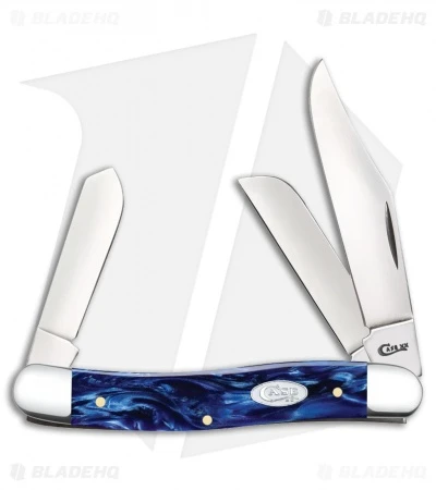 Case Cutlery Large Stockman 3.75" Sparxx Blue Pearl Kirinite (10347 SS) 23435