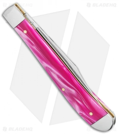 Case Slimline Trapper Traditional Knife 4.125" Pink Pearl Kirinite (101048SS) - Image 3