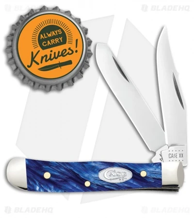 Case Cutlery Tiny Trapper 3.4" Blue Pearl Kirinite (102154 SS) 23440 - Image 2