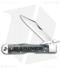 Case Cheetah Pocket Knife 4.375" USMC Embellished Gray Bone (6111 1/2L SS) 13192