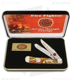 Case Firefighter Trapper Knife 4.125" Fire In The Box Corelon (9254 SS)