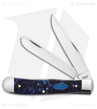 Case Ford Trapper Knife 4.125" Smooth Arctic Blue Kirinite (10254 SS) 14315