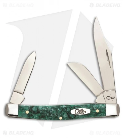 Case Medium Stockman Traditional Pocket Knife 3.625" Green Sparkle (10344 SS)