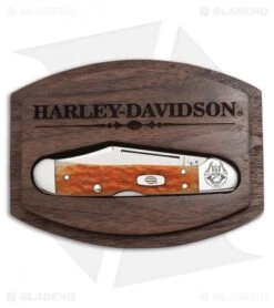 Case Harley-Davidson CopperLock Knife 3.625" Brown Jigged Bone 52154