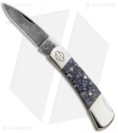 Case Harley-Davidson Lockback Pocket Knife 3" Black Swirl Kirinite (101225L CV)