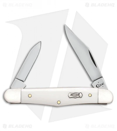 Case Ichthus Half Whittler Traditional Knife 3.25" White Polymer (4208 SS)17267
