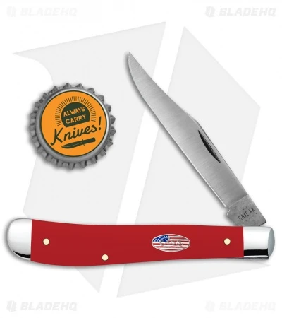 Case Knives American Workman Red Synthetic Smooth Slimline Trapper (41048 SS) - Image 2