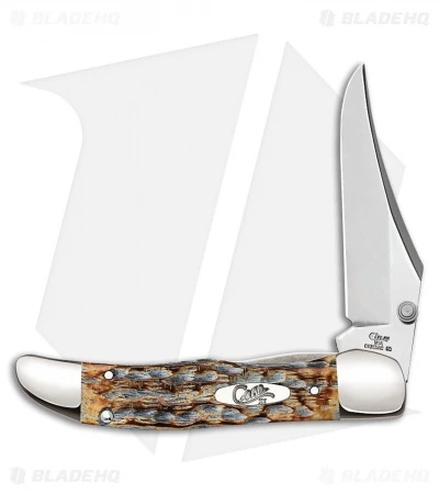 Case Knives Kickstart Mid-Folding Hunter Assisted Burnt Gray Bone (61265AC SS)