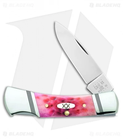 Case Lockback Knife 3" Jigged Raspberry Bone (61225L SS) 27724