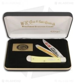 Case L&N Railroad Trapper Knife 4.125" Yellow Synthetic (3254 SS)