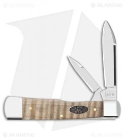 Case Large Gunstock Knife 3.0" Natural Curly Maple (72130 SS) 25945