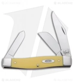 Case Large Stockman Knife 4.25" Yellow Delrin (3375 CV) 203