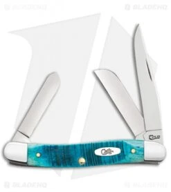 Case Medium Stockman Pocket Knife 3.625" Caribbean Blue Bone (6318 SS) 25597