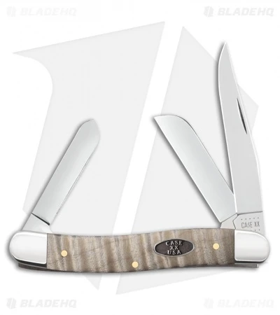 Case Medium Stockman Knife 3.5" Natural Curly Maple (7318 SS) 25944