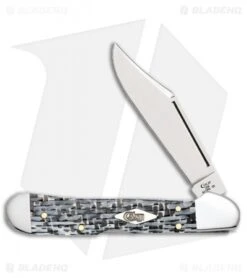 Case Mini Copperlock Knife 3.625" Black/White Carbon Fiber (101749L SS) 38926