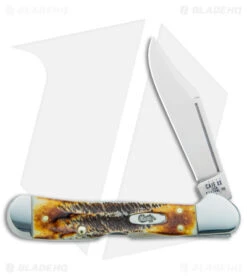 Case Mini CopperLock Knife 3.6" Case 6.5 BoneStag (6.51749L SS) 65327