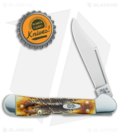 Case Mini CopperLock Knife 3.6" Case 6.5 BoneStag (6.51749L SS) 65327 - Image 4