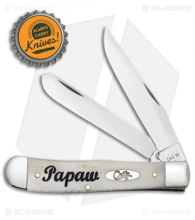Case Papaw Trapper Knife 4.1" Natural Bone (6254 SS) 10430 - Image 2