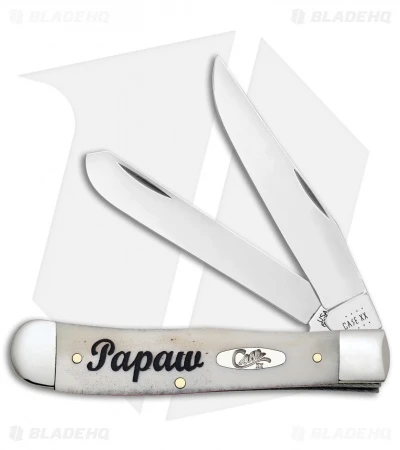 Case Papaw Trapper Knife 4.1" Natural Bone (6254 SS) 10430