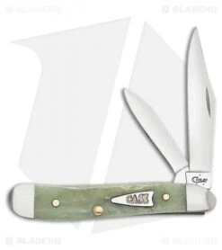 Case Peanut Pocket Knife 2.875" Jigged Mint Green Bone (6220 SS) 55404